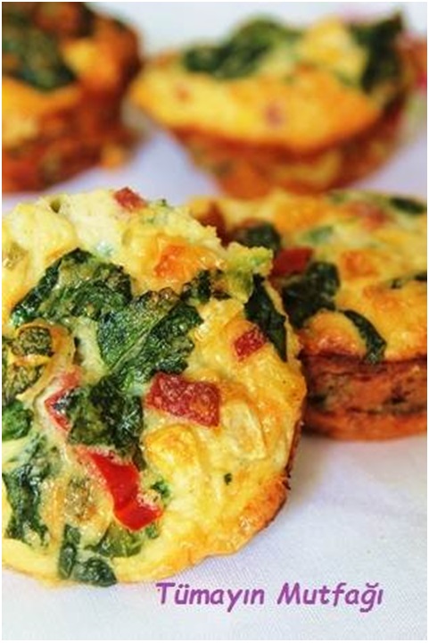 Sebzeli Muffin Omlet