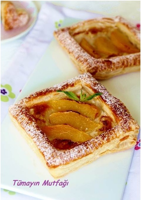 Şeftalili Milföy Tart