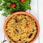 patlıcanlı bulgur pilavı