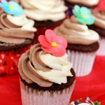 çift renk kremalı kakaolu cupcake