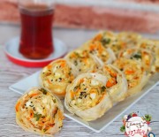 Peynirli Havuçlu Rulo Börek