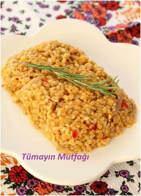 Tavuklu Sebzeli Firik Pilavı